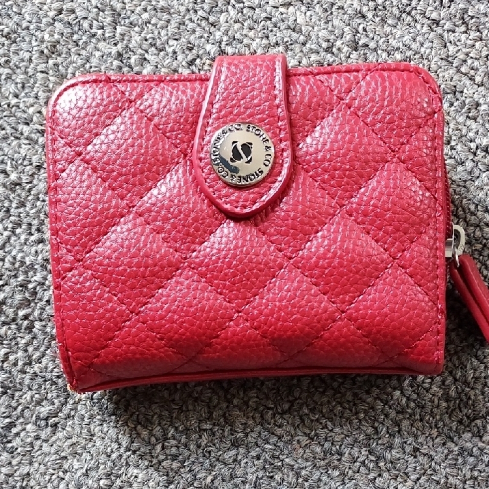 Stone & Co Red Quilted Wallet with Luxurious Design